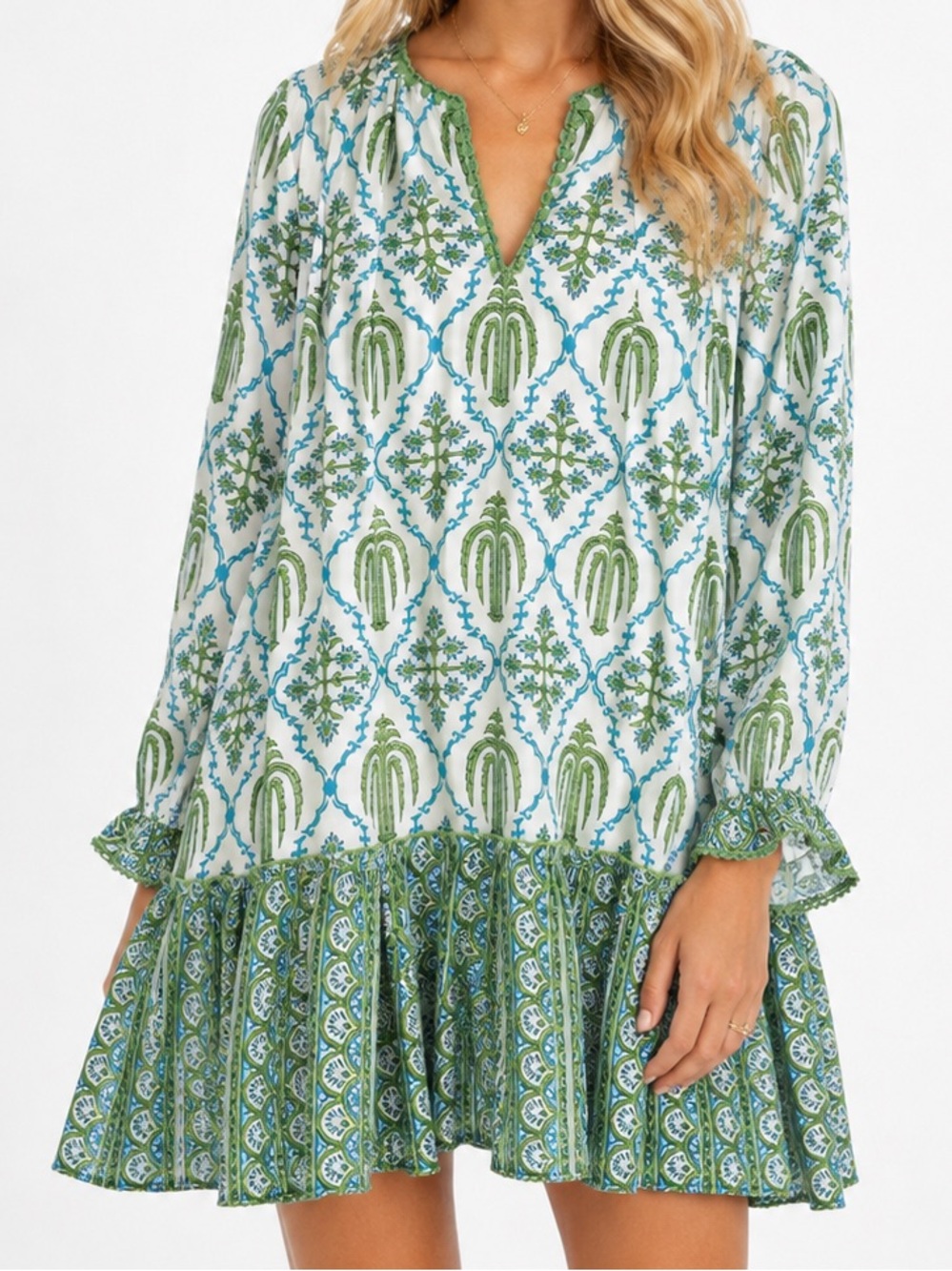 NEW Tuckernuck Ash & Eden Long Sleeve Swing Dress with Belt NWT Vacation. 23